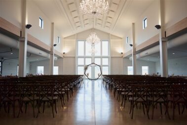heptagon wedding arch, winter wedding, photographed for Complete Weddings & Events, black hills barn wedding, barn at aspen acres wedding, spearfish wedding