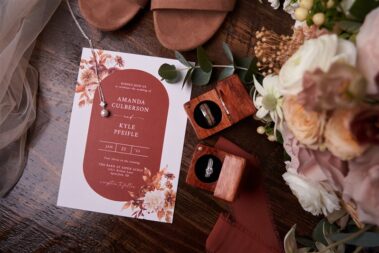 wedding details, flat lay, winter wedding, photographed for Complete Weddings & Events, black hills barn wedding, barn at aspen acres wedding, spearfish wedding