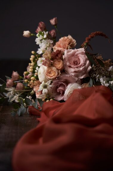 bridal bouquet, kayly shae floral design, winter wedding, photographed for Complete Weddings & Events, black hills barn wedding, barn at aspen acres wedding, spearfish wedding