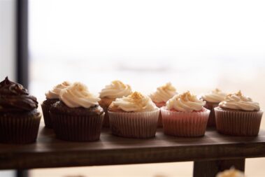 wedding cupcakes, winter wedding, photographed for Complete Weddings & Events, black hills barn wedding, barn at aspen acres wedding, spearfish wedding