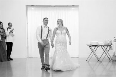 grand entrance, winter wedding, photographed for Complete Weddings & Events, black hills barn wedding, barn at aspen acres wedding, spearfish wedding