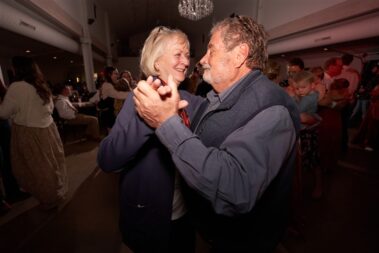 wedding guests dancing, winter wedding, photographed for Complete Weddings & Events, black hills barn wedding, barn at aspen acres wedding, spearfish wedding