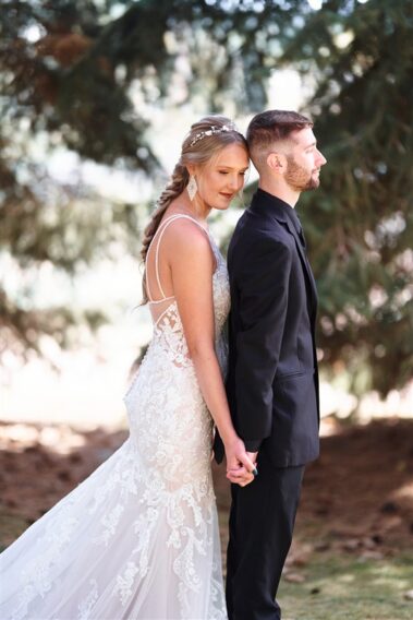 bride and groom at black hills receptions wedding