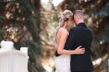 bride and groom at black hills receptions wedding
