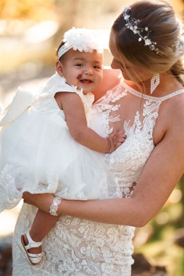 bride and her daughter at black hills receptions wedding