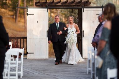 black hills receptions wedding father walking bride down aisle