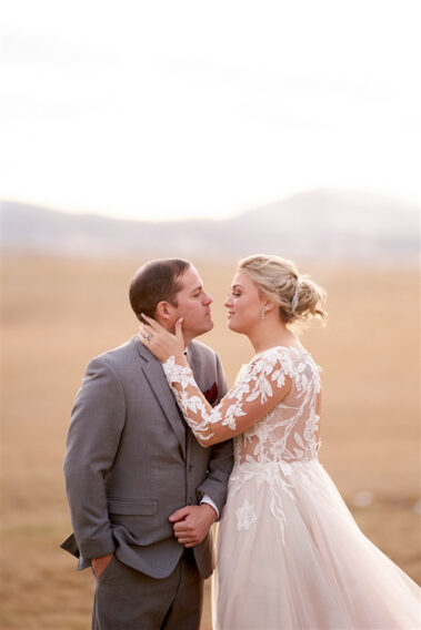 bride and groom wedding portraits at barn at aspen acres wedding black hills barn