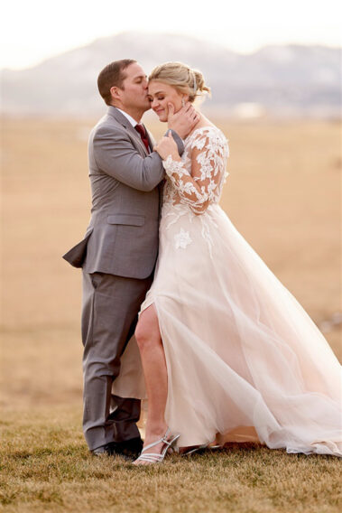 bride and groom wedding portraits at barn at aspen acres wedding black hills barn