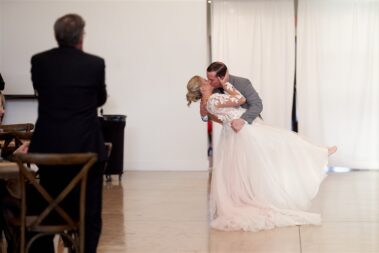 bride and groom grand entrance barn at aspen acres wedding black hills barn