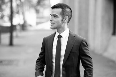 groom in black and white