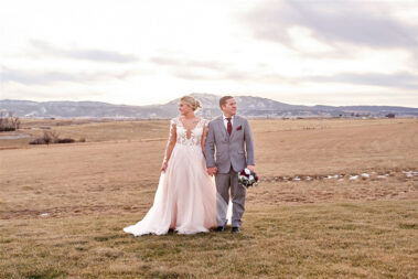 bride and groom wedding portraits at barn at aspen acres wedding black hills barn