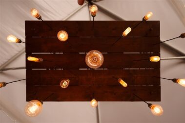 DIY edison chandelier for wedding